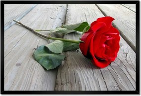 Poszterek keretben 60x40 Rózsa a deszkákon