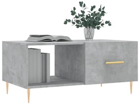 Betonszürke szerelt fa dohányzóasztal 90 x 50 x 40 cm