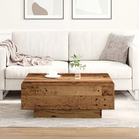 Kávézóasztal Régi Fa 80x80x31 cm Mérnöki Fa