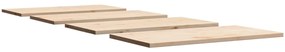 4 db tömör fenyőfa téglalap alakú asztallap 100 x 50 x 2,5 cm