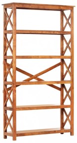 tömör akácfa könyvszekrény mézszínű felülettel 100x30x180 cm