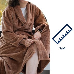 Barna mikroplüss fürdőköpeny S/M Pippa – Tiseco Home Studio