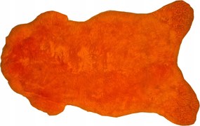 Narancssárga Természetes Báránybőr – Dekoratív Gyapjú Szőnyeg 115 cm