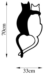Fém fali dekoráció, Love Cats - 478