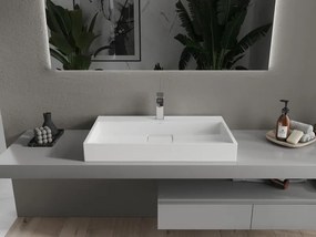Mexen Ava pult feletti mosdókagyló konglomerátumból 1/O 80 x 46 cm, fehér - 23018001