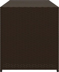 vidaXL barna polyrattan kerti tárolóláda 283 L