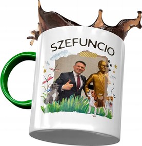 Zöld Bögre Sławomir Mentzen XD Ajándék Nyomtatott Fotóval