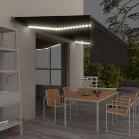 antracitszürke kézzel kihúzható napellenző redőnnyel 5 x 3m