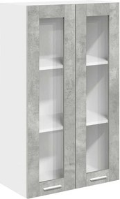 vidaXL Függő szekrény tárolóval Beton Szürke 60 x 31 x 100 cm Faanyag