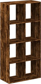 vidaXL füstös tölgy szerelt fa elválasztó könyvespolc 69,5x29x137,5 cm
