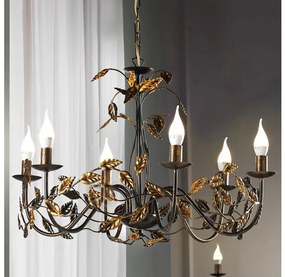 ONLI - Csillár láncon COLLANA 6xE14/6W/230V bronz/arany