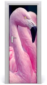 Ajtó tapéta flamingók 75x205 cm