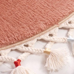 Barna fürdőszobai kilépő ø 80 cm Tuft – Foutastic