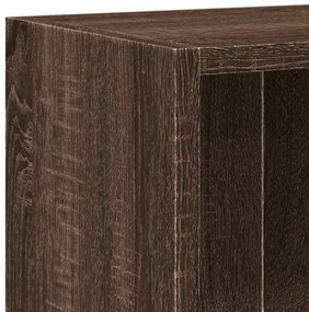 barna tölgyszínű szerelt fa könyvespolc 60 x 24 x 76 cm