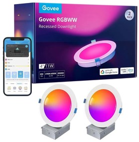 Govee Govee - KÉSZLET 2x LED RGBWW Beépíthető lámpa LED/11W/230V Smart 2700-6500K GV0041