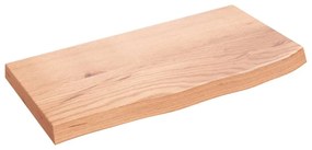világosbarna kezelt tömör tölgyfa fali polc 60x30x(2-4) cm
