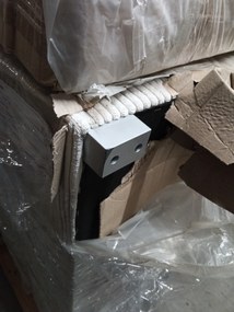 AKCIÓ Világosbézs U alakú ülőgarnitúra SMART COSARO 295x140 cm II. osztály