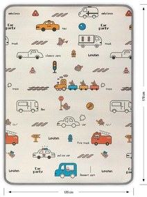 Kétoldalas habszivacs alátét Milly Mally Kinder City 178x120 cm