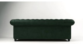 Sötétzöld bársony kanapé 230 cm Cambridge – Ropez