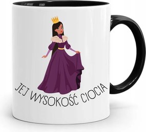 Bögre Fekete Ajándék Nagynénjének Őfelsége Nagynéni Nyomtatott Fényképpel