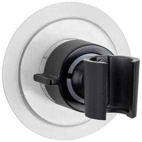 Fekete öntapadós műanyag zuhanyfej tartó Libertà – Wenko