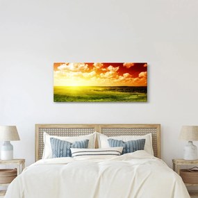 Rét képe ragyogó napfénnyel (120x50 cm)