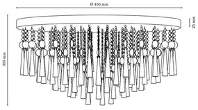 Spot-Light 9018828 - Mennyezeti lámpa LUXORIA 8xG9/28W/230V