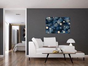 Kép - Kék-arany gyűrűk (90x60 cm)