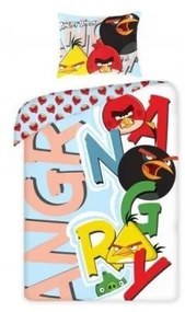 Angry Birds mintás gyerek ágyneműhuzat 160 x 200 + 70 x 80 cm