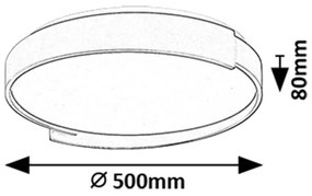 Rabalux 71306 - LED Dimmelhető mennyezeti lámpa LALEH LED/48W/230V 3000-6500K + távirányító