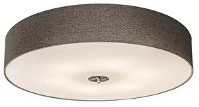 Rusztikus mennyezeti lámpa taupe 70 cm - Drum Jute