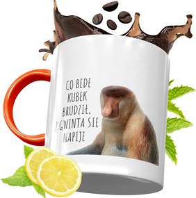 Narancssárga Bögre Vicces Janusz Hordozó Ajándék fényképes nyomtatással