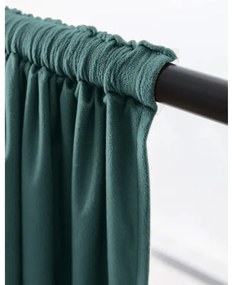 Sötétítő függöny VELVET 140x250 cm, türkiz Felfüggesztés: Hullámos sínszalag