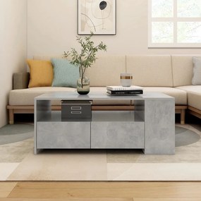 Betonszürke szerelt fa dohányzóasztal 102 x 55 x 42 cm
