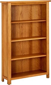 vidaXL 4 szintes tömör tölgyfa könyvespolc 70 x 22 x 110 cm