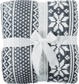 Kétoldalas bárány takaró, téli motívum, 150x200, MALENA