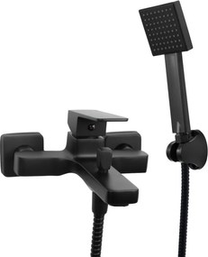 Erga Sara, kád csaptelep kézizuhany készlettel, fekete matt, ERG-YKA-BW.SARA-BLK