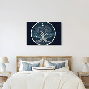 Kép – Mágikus fa szarvassal II. (90x60 cm)