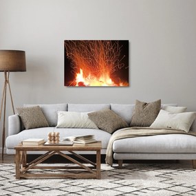 A tűz képe (üvegen) (70x50 cm)