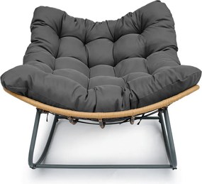 Hintaszék fém vázzal szürke szövet AZL-G5143 GREY