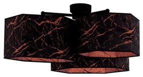 Duolla - Felületre szerelhető csillár ROLLER TRIO HEX 3xE27/15W/230V fekete/réz