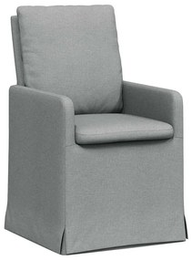 Étkező Székek 2 pcs Világosszürke 57 x 67 x 98 cm szövet