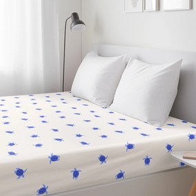 Goldea pamut körgumis lepedő - tengeri teknősök 120 x 200 cm