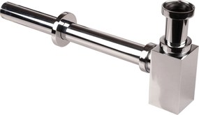 Mosdó Szifon Palack Sárgaréz Szögletes Króm Dekoratív Jano