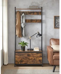 NAVOR álló kabáttartó barna/fekete