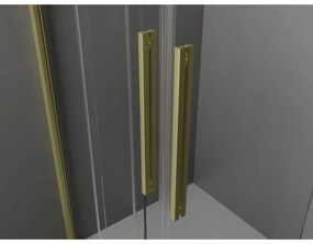 Mexen Velar Duo, tolózuhanyajtó 170 cm-es nyitáshoz, 8 mm-es szürke üveg, arany matt, 871-170-000-42-55