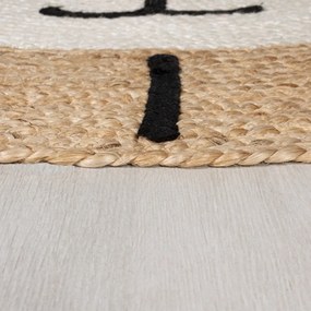 Natúr színű juta gyerek szőnyeg 100x100 cm Leo Lion – Flair Rugs