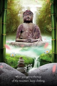Zen Kövek Buddha motivációs poszter