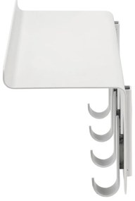 Világosszürke acél fali fogas polccal 11,5 cm A-Hallway – Zone