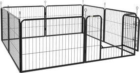 PawHut Kiskutya Játékkerítés Állatkerítés Játszóudvar Játékkerítés Kiskutya Kerítés 80 x 60 cm | Aosom